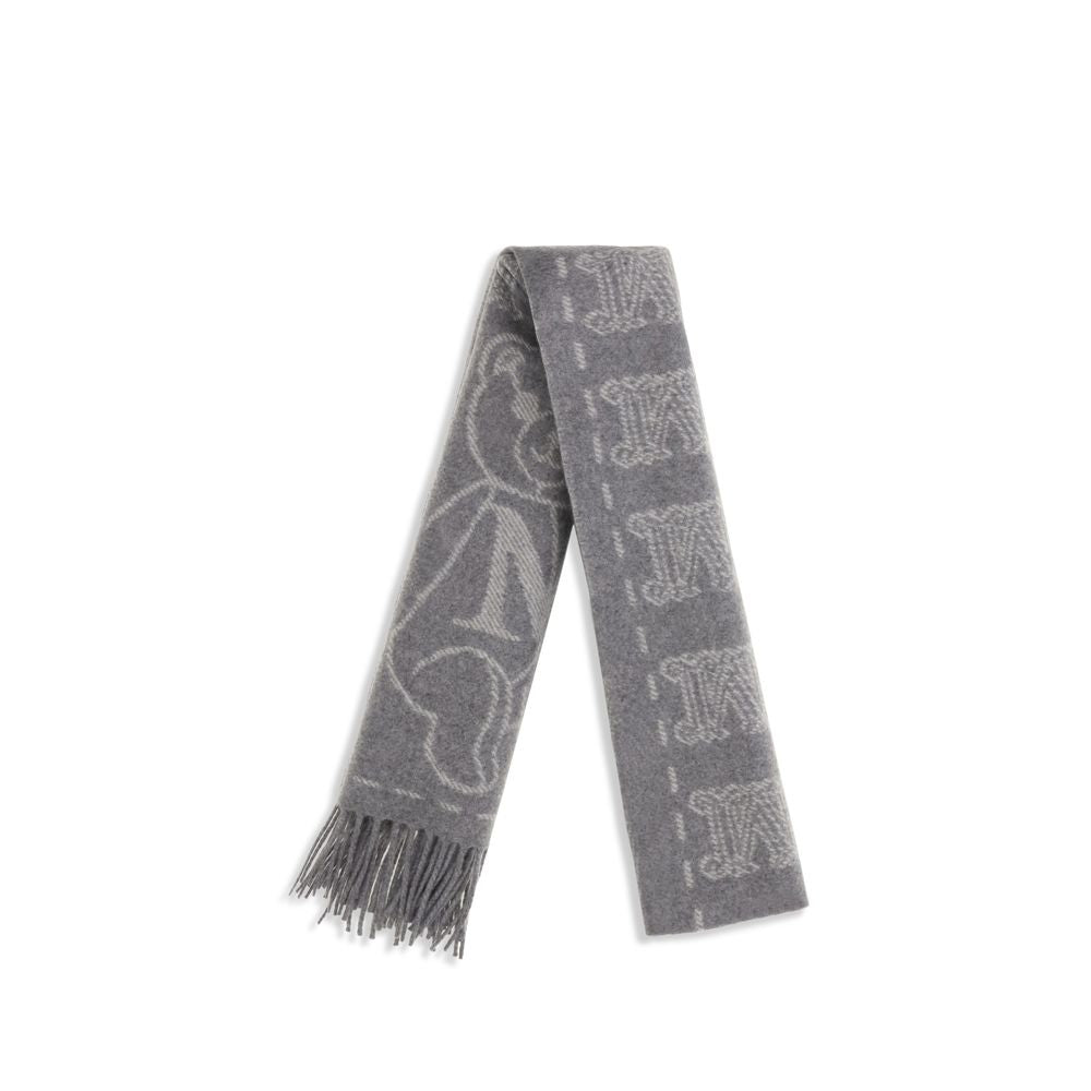 Indulge in the Max Mara Gray Cashmere Scarf from the AW26 collection, a luxurious accessory crafted from the finest cashmere, elevating your style with sophistication and warmth.