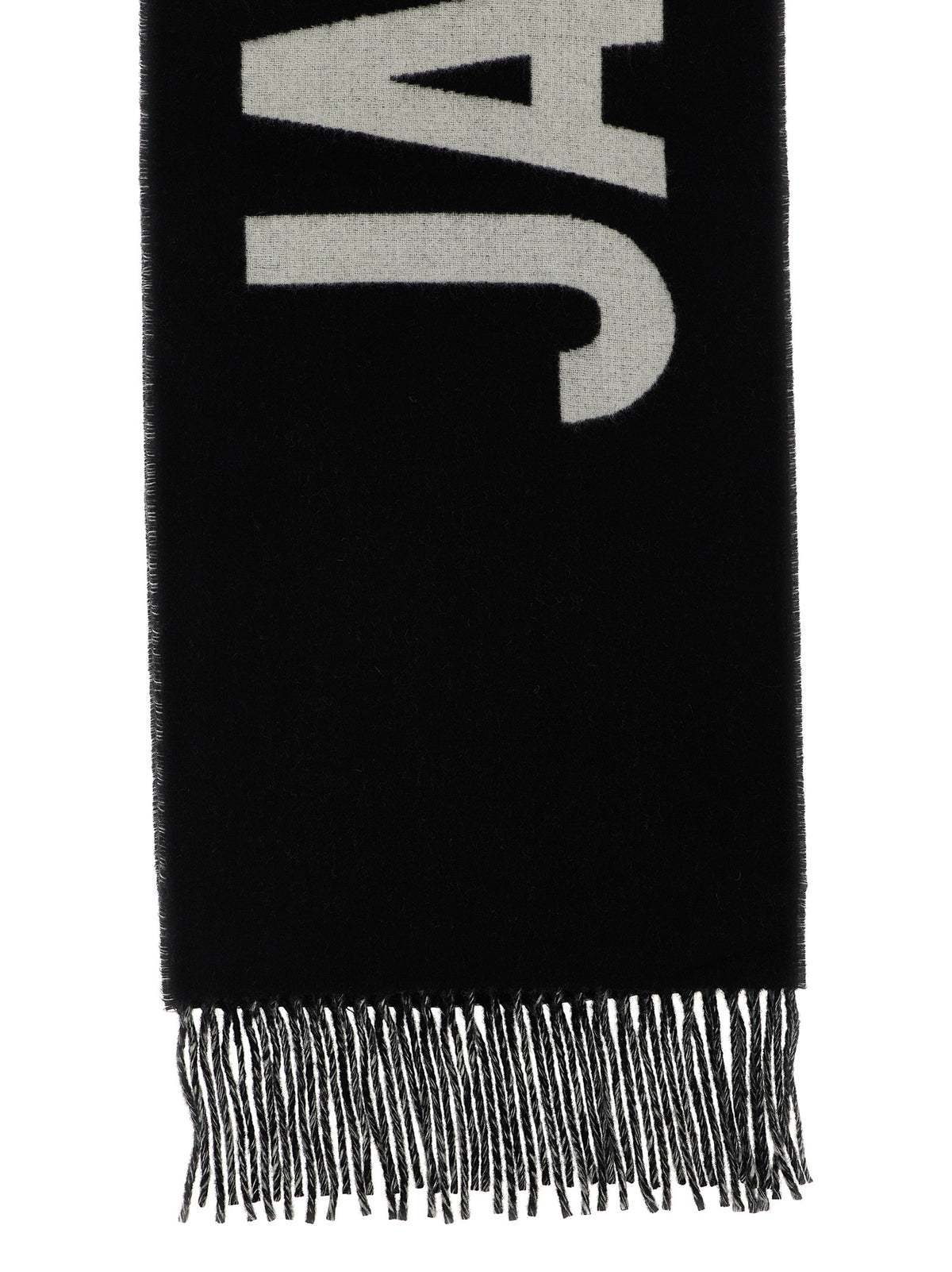 Elevate your style with the Jacquemus Black Wool Foulard, a luxurious 100% virgin wool accessory that embodies sophistication and timeless elegance for every occasion.