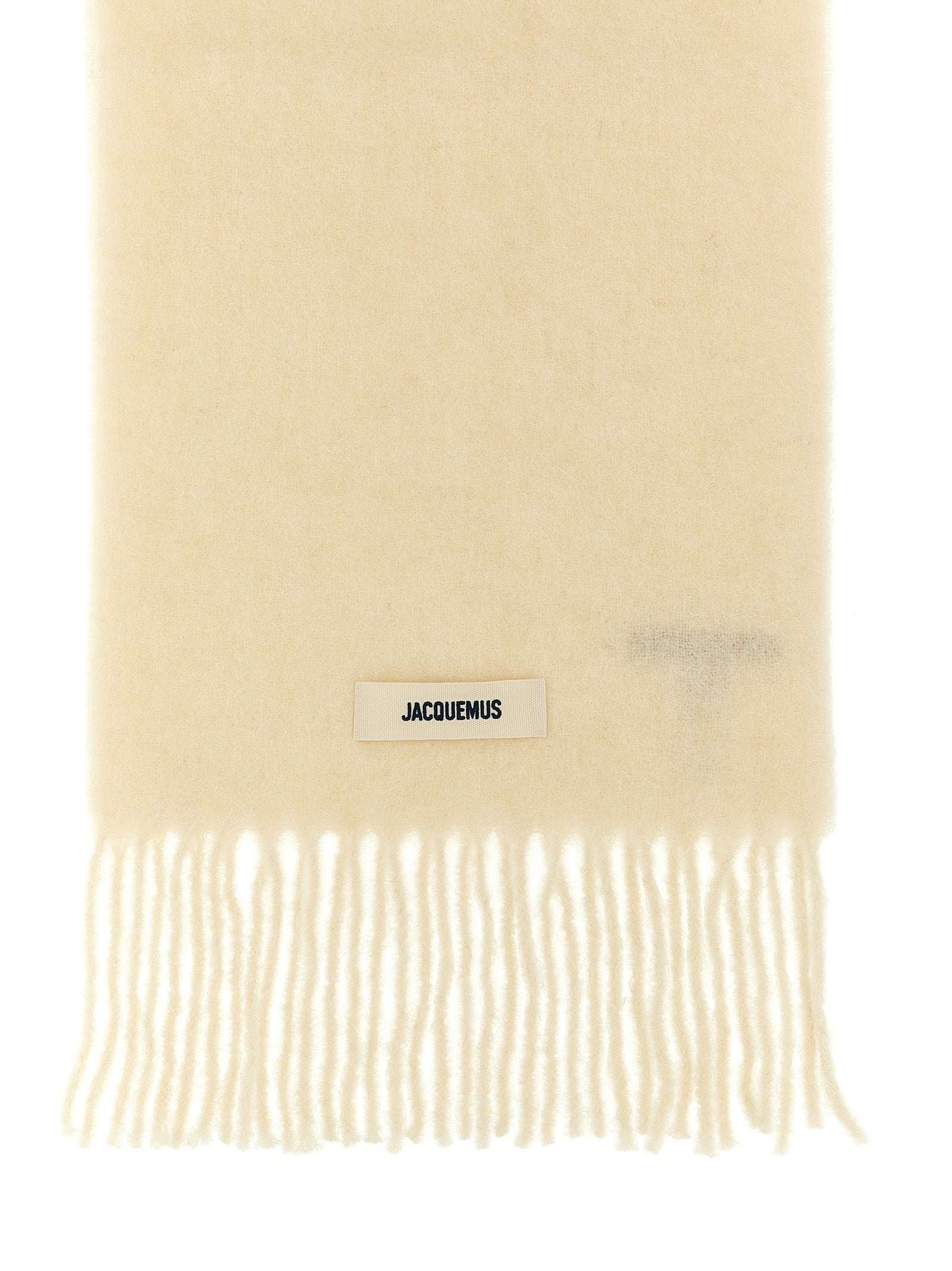 Jacquemus White Alpaca Leather Foulard