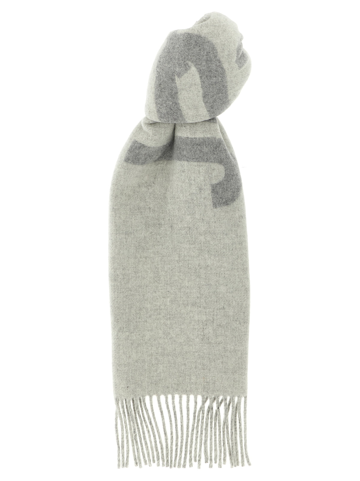Elevate your style with the Jacquemus Gray Wool Foulard, a luxurious 100% virgin wool accessory that embodies sophistication and timeless elegance for discerning individuals.