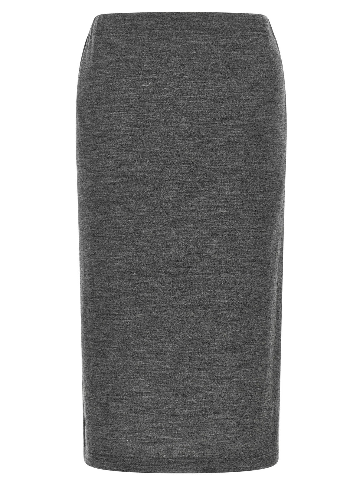 Junya Watanabe Gray Wool Midi Skirt