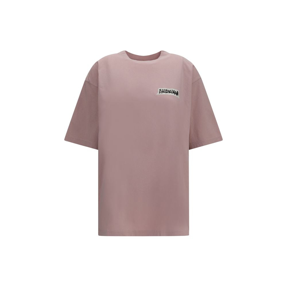 Elevate your wardrobe with the Balenciaga Multicolor Cotton T-Shirt, crafted from the finest cotton for a luxurious oversized fit that embodies modern elegance and sophistication.