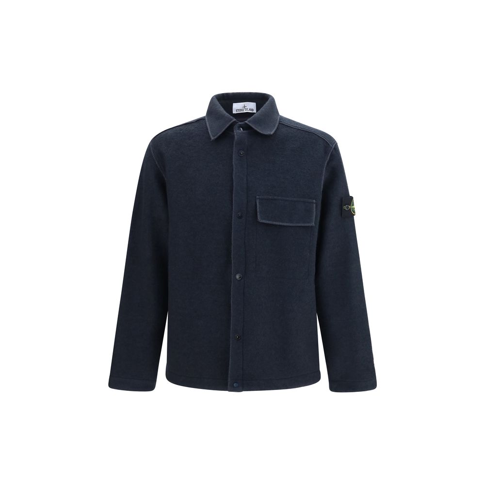 Stone Island Blue Polyamide Shirt - Luxury Elegance Redefined