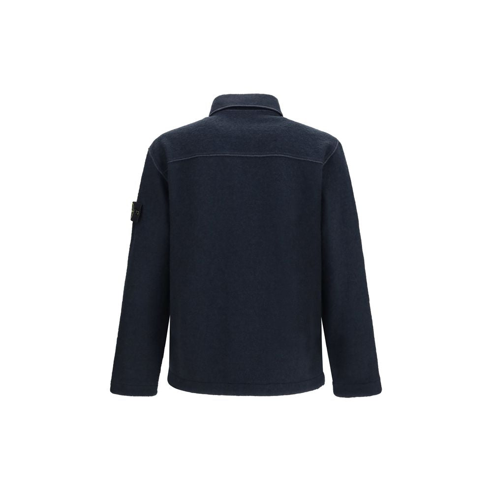 Stone Island Blue Polyamide Shirt - Luxury Elegance Redefined