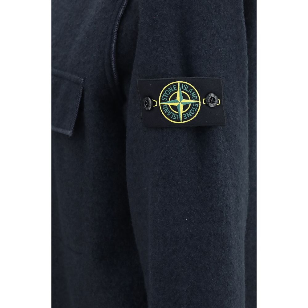 Stone Island Blue Polyamide Shirt