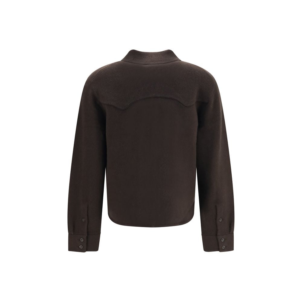 Guest in Residence Brown Denim Shirt - Luxury Cashmere Elegance