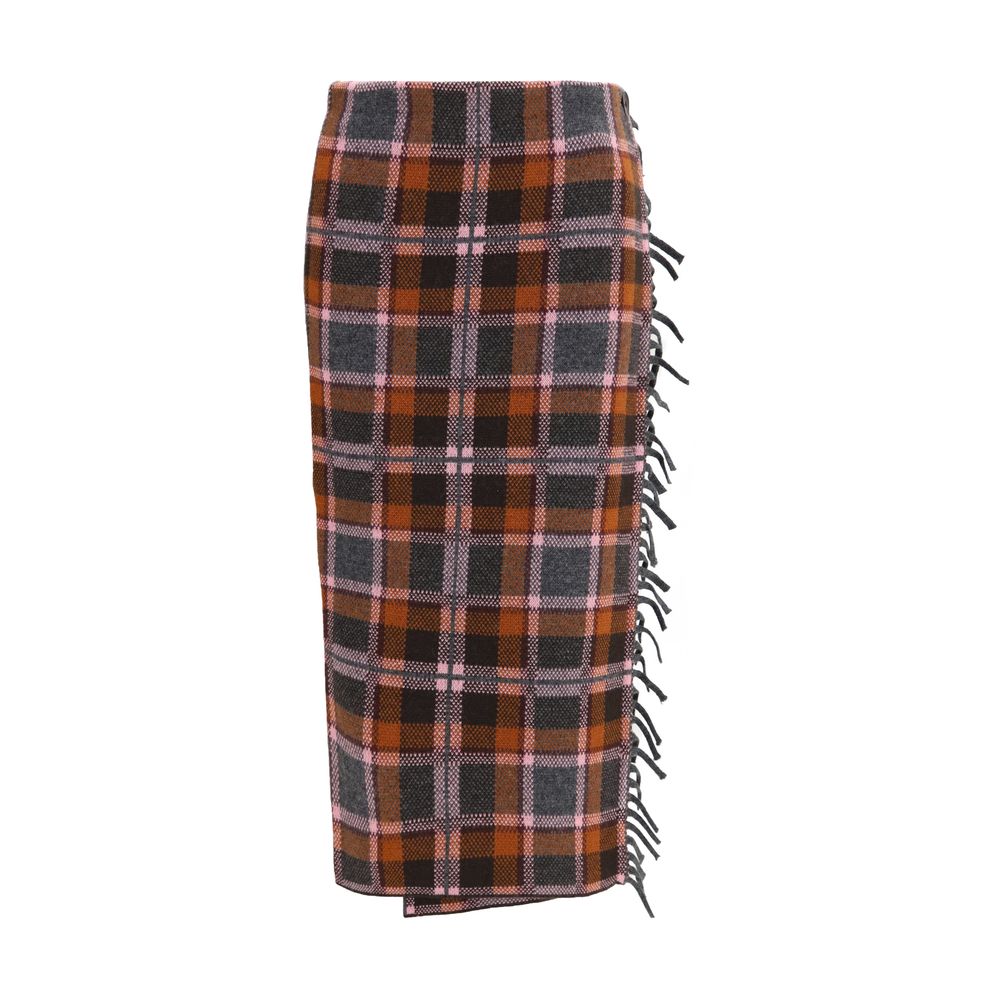 Guest in Residence Brown Wool Oves Aries Midi Skirt - Luxury Fashion