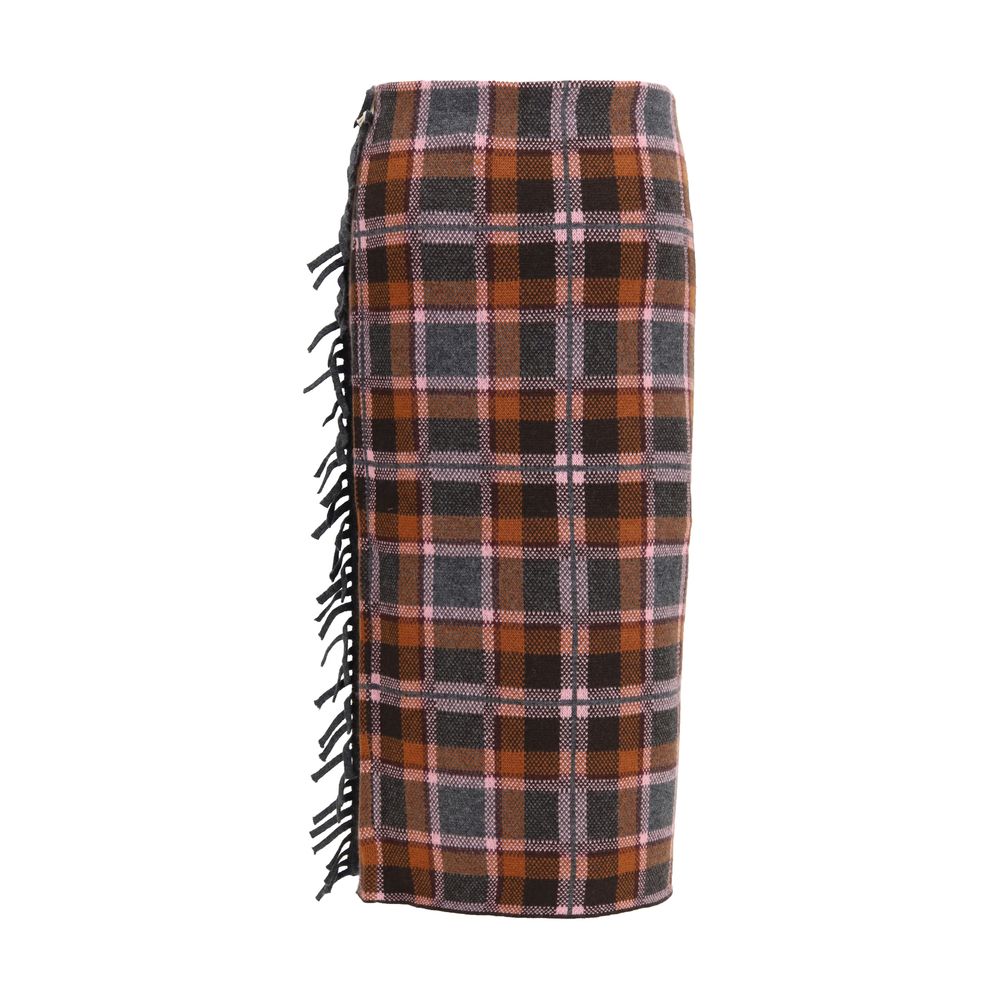 Guest in Residence Brown Wool Oves Aries Midi Skirt - Luxury Fashion