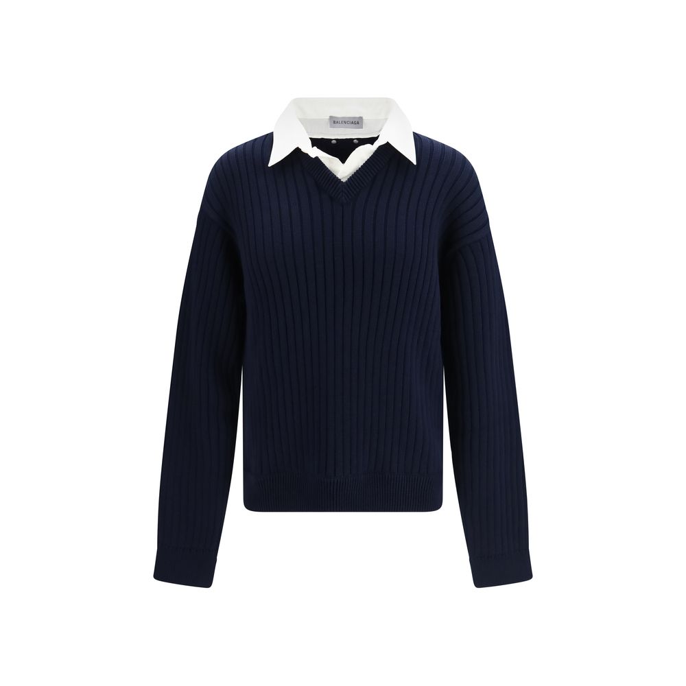 Balenciaga Blue Cotton Sweatshirt - Timeless Luxury Redefined