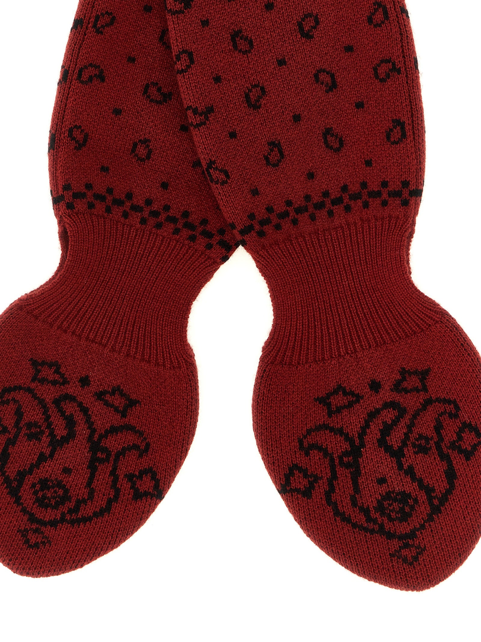 Guest in Residence Red Wool Foulard - Exquisite Luxury Scarf