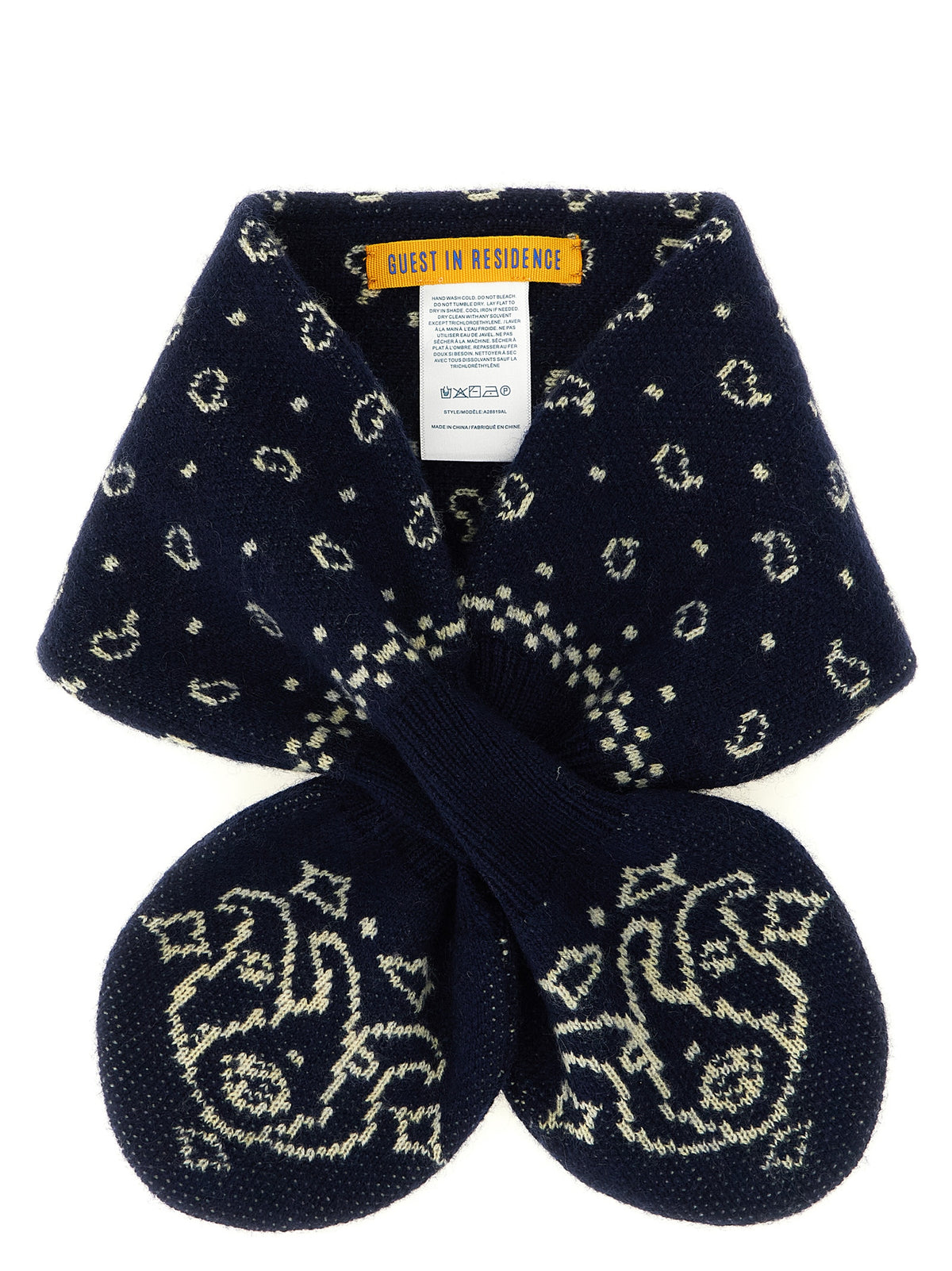 Guest in Residence Blue Wool Foulard - Elevate Your Elegance