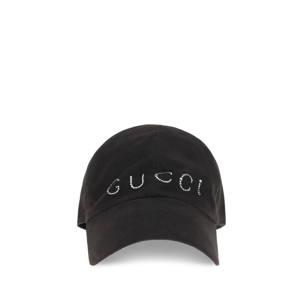 Gucci Rhinestone Logo Baseball Cap - Timeless Luxury Accessory