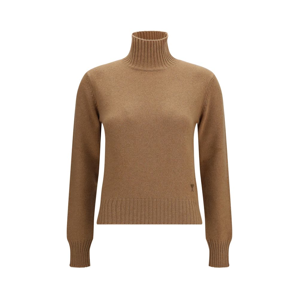 Ami Paris Cashmere Turtleneck Sweater - Timeless Elegance
