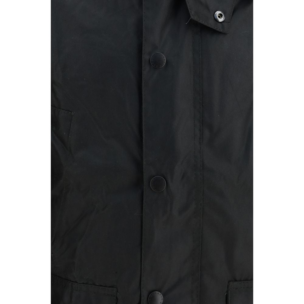 Barbour Black Cotton Full-Length Jacket - Timeless Luxury Redefined