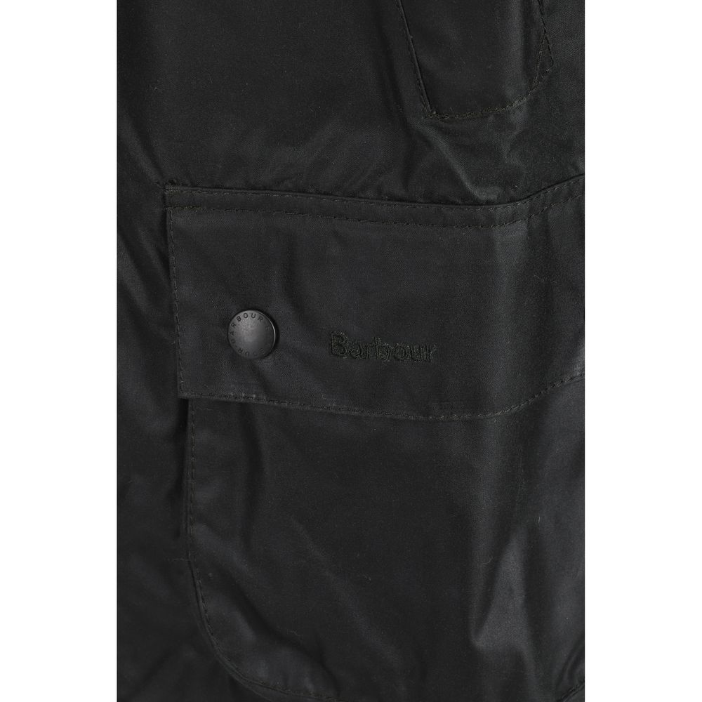 Barbour Black Cotton Full-Length Jacket - Timeless Luxury Redefined