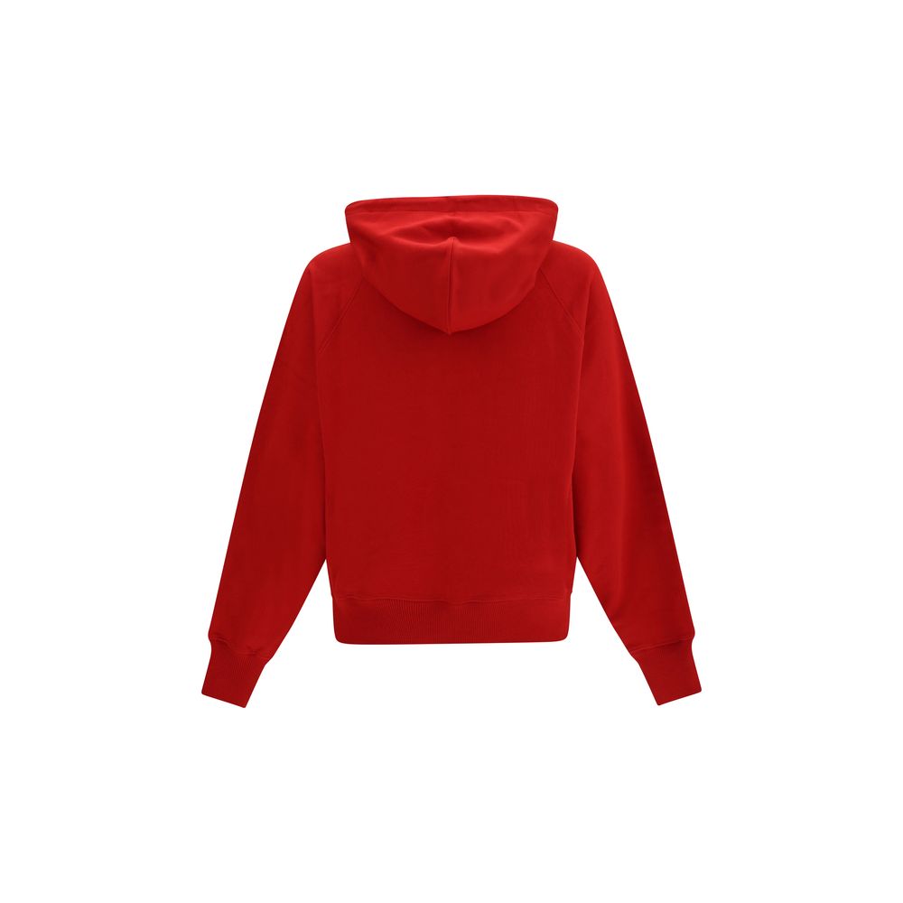 Ami Paris Red Cotton Sweatshirt - Luxurious Comfort Redefined