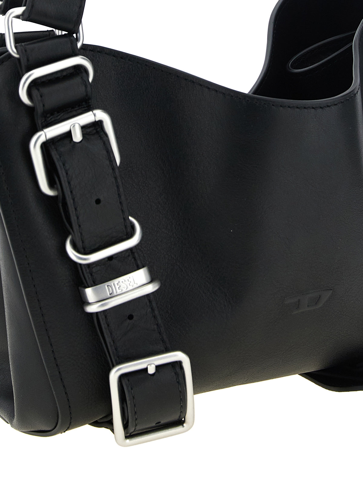 Diesel D-One Handbag - Unstructured Elegance in Black Cowhide