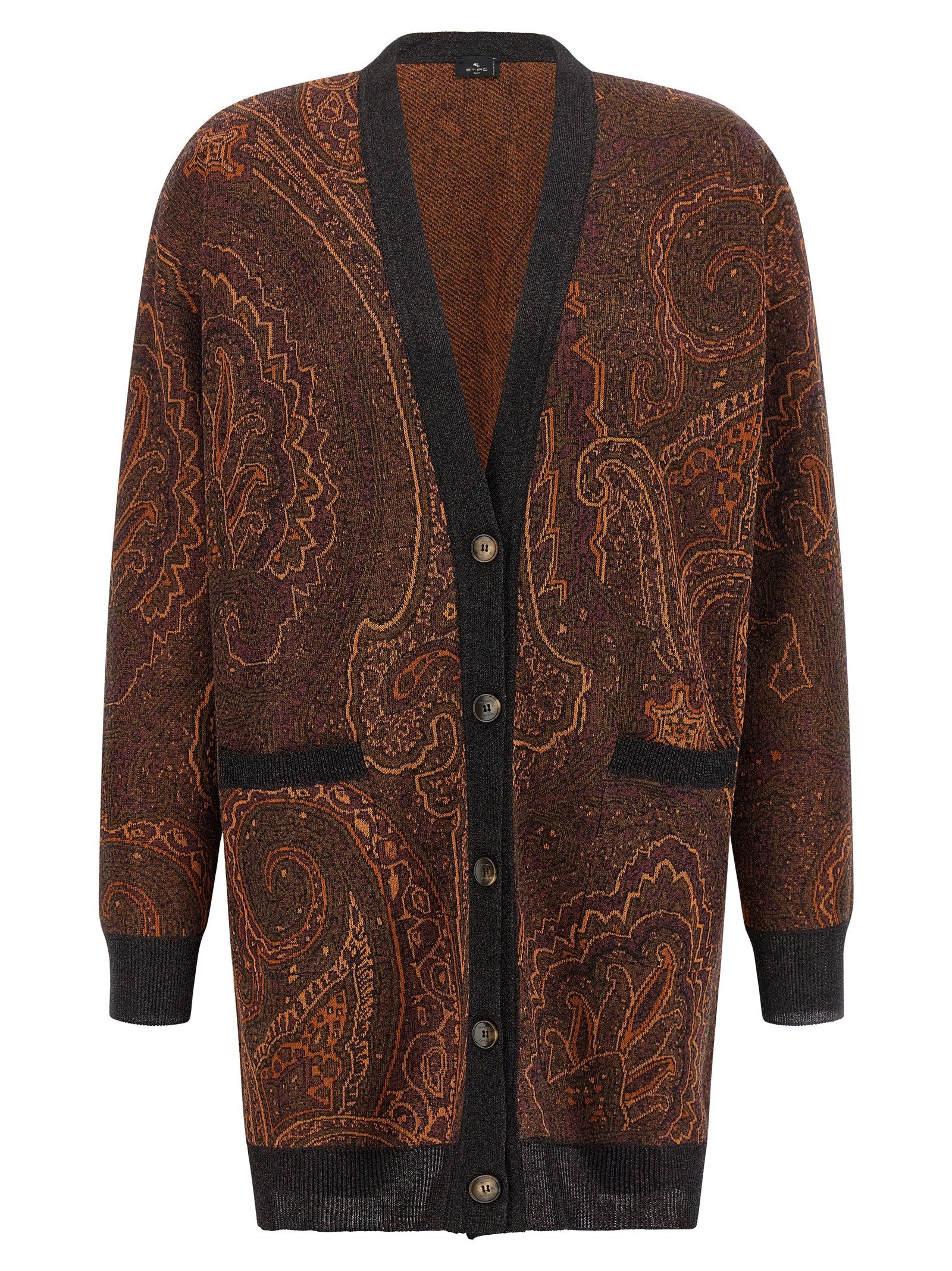 Etro Brown Viscose Cardigan - Exquisite Luxury Knitwear