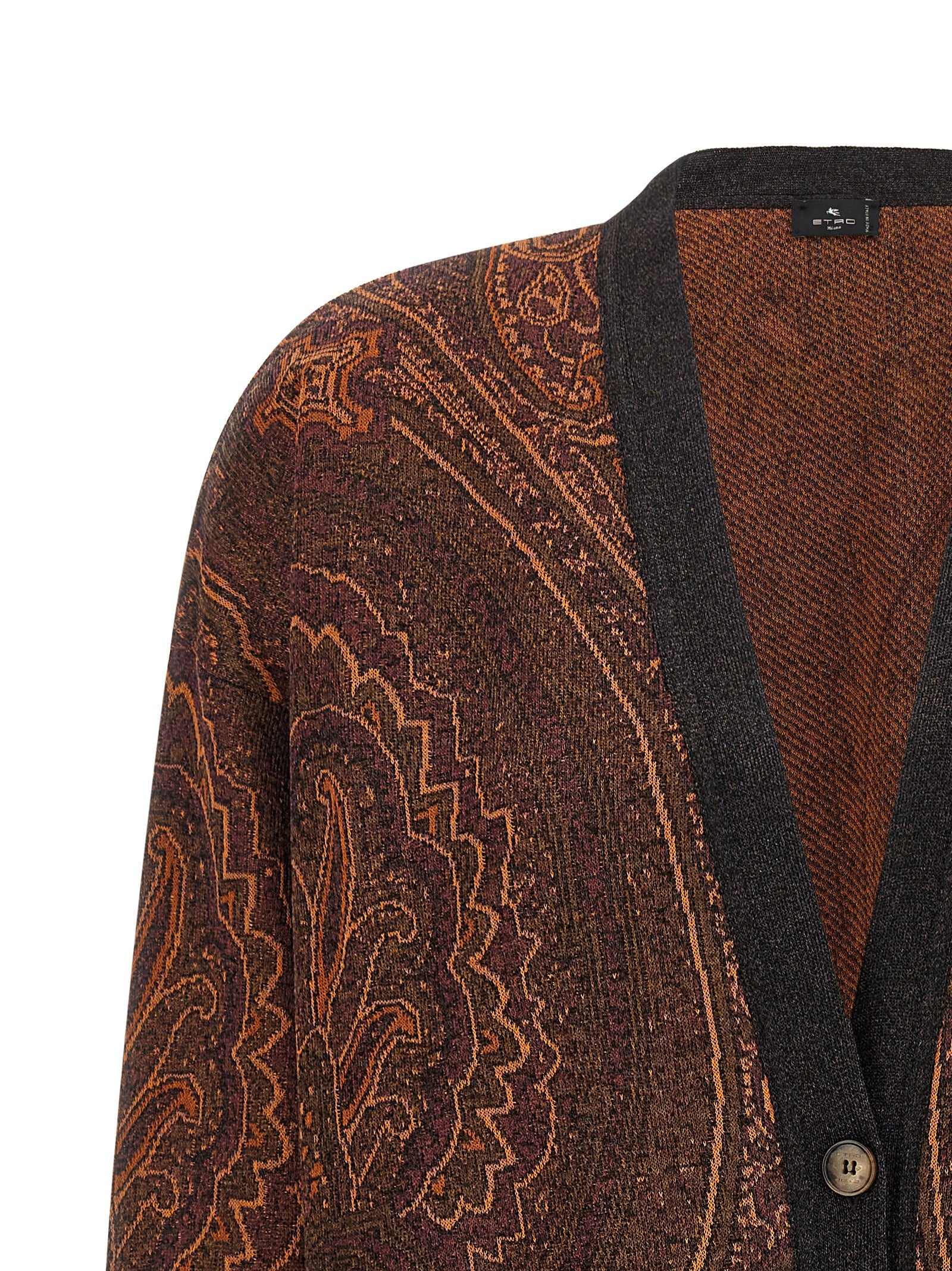Etro Brown Viscose Cardigan - Timeless Elegance in Knitwear