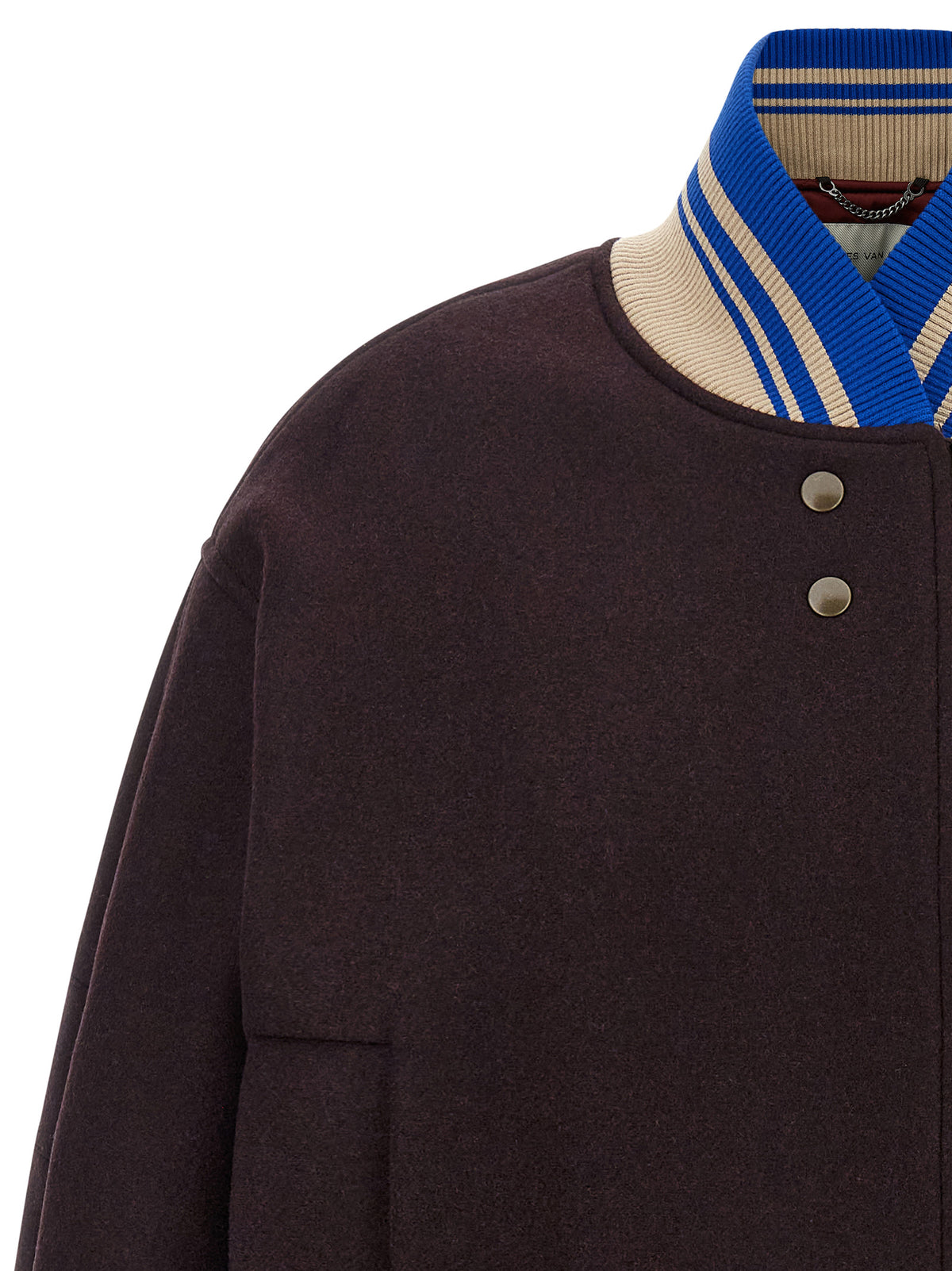 Dries Van Noten Purple Wool Bomber Jacket - Timeless Luxury Outerwear