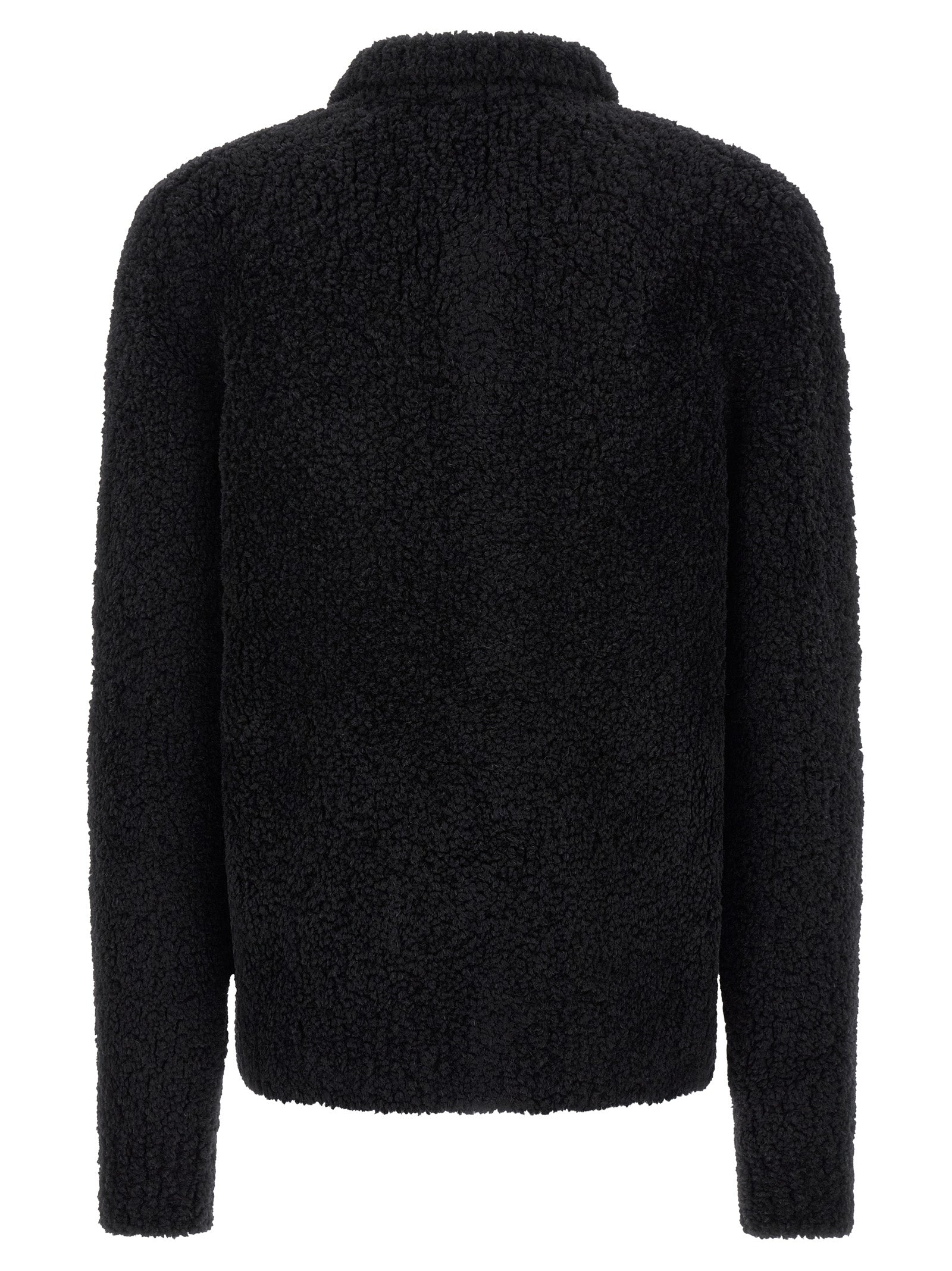 Dolce & Gabbana Black Alpaca Leather Cardigan - Timeless Luxury