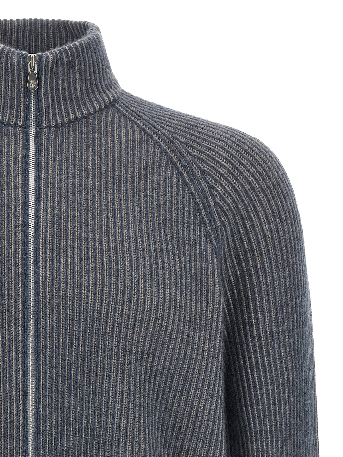 Brunello Cucinelli Blue Cashmere Cardigan - Timeless Luxury Knitwear