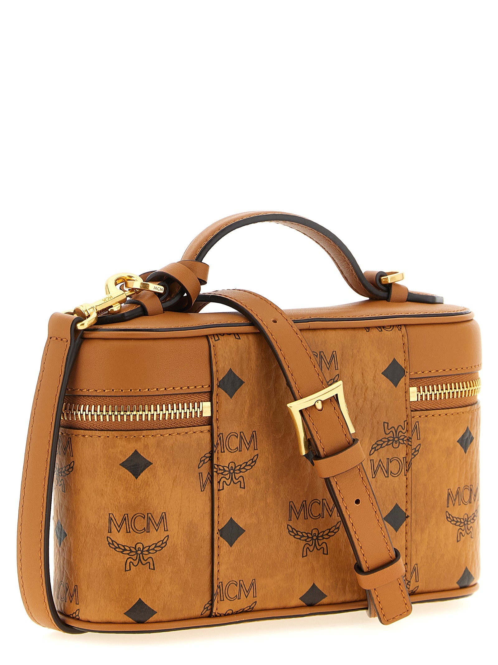 MCM Aren Vanity Case Handbag - Timeless Luxury in Brown