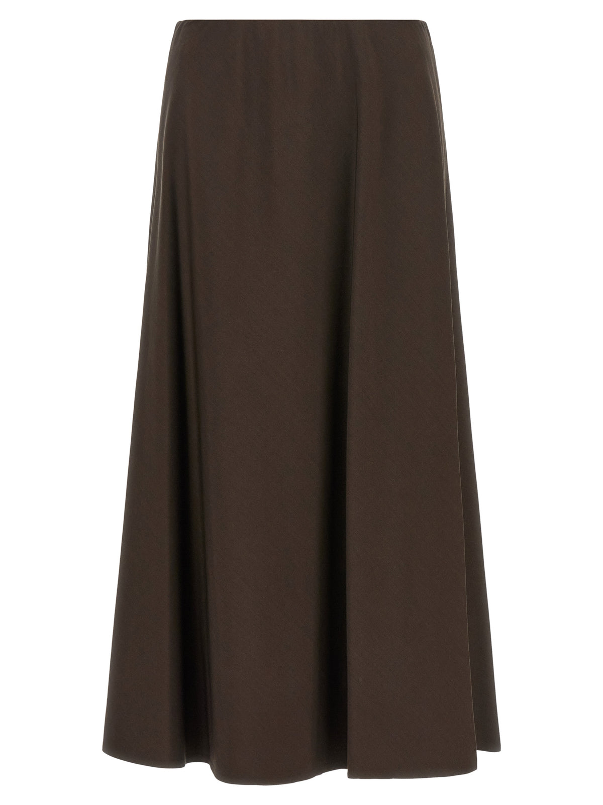 Brunello Cucinelli Brown Virgin Wool Midi Skirt