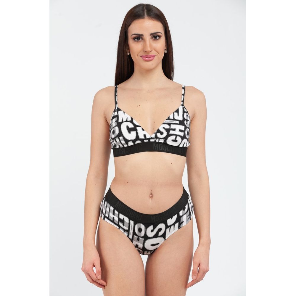 Moschino Black Cotton Bra - Effortless Luxury and Chic Comfort