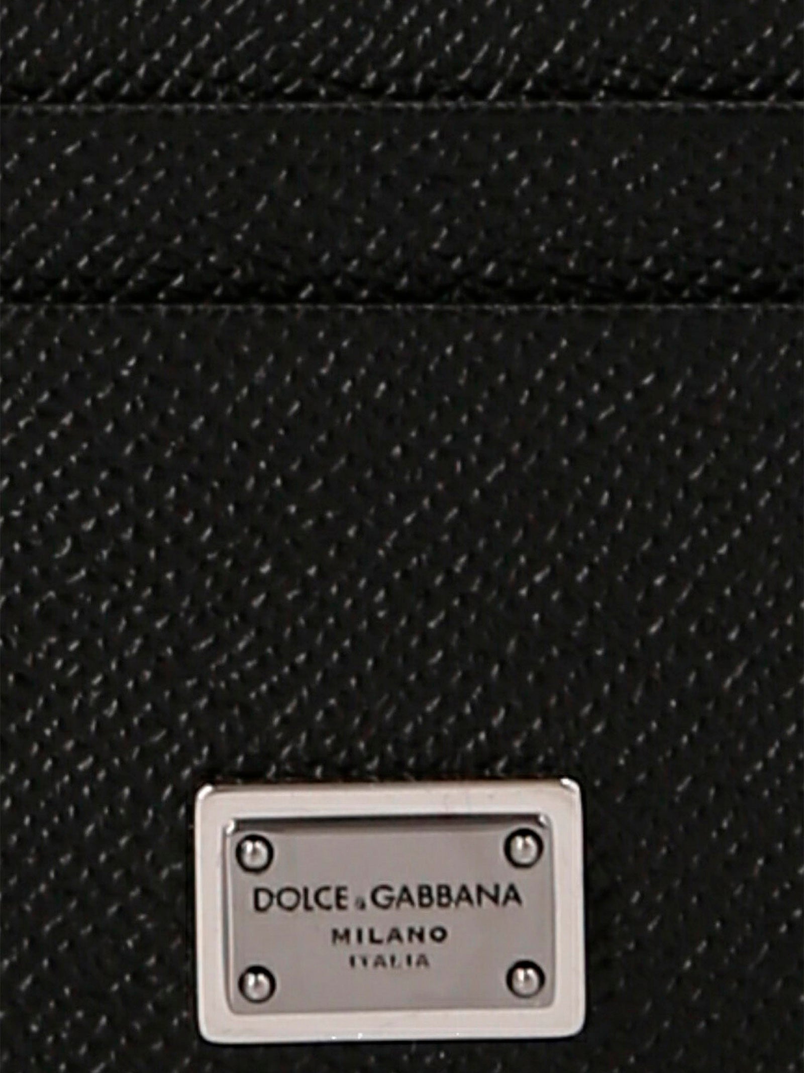 Dolce & Gabbana Black Calfskin Cardholder