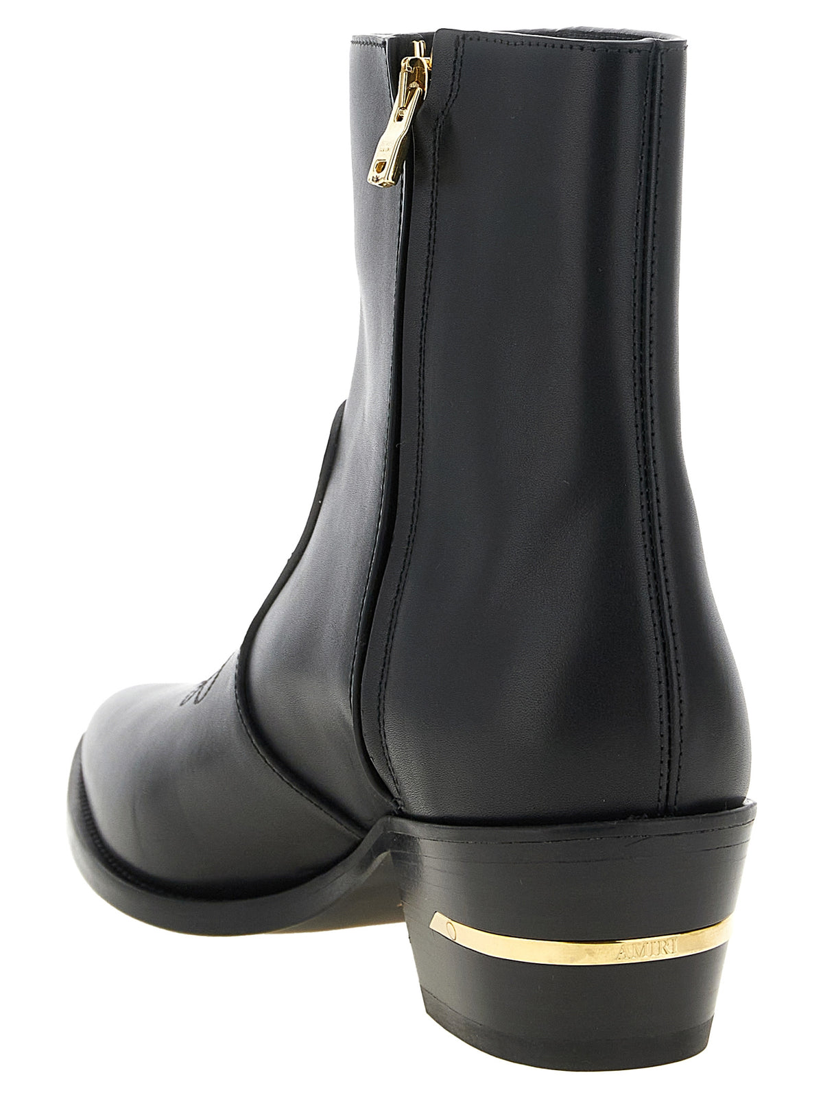 Amiri Black Calfskin Ankle Boots