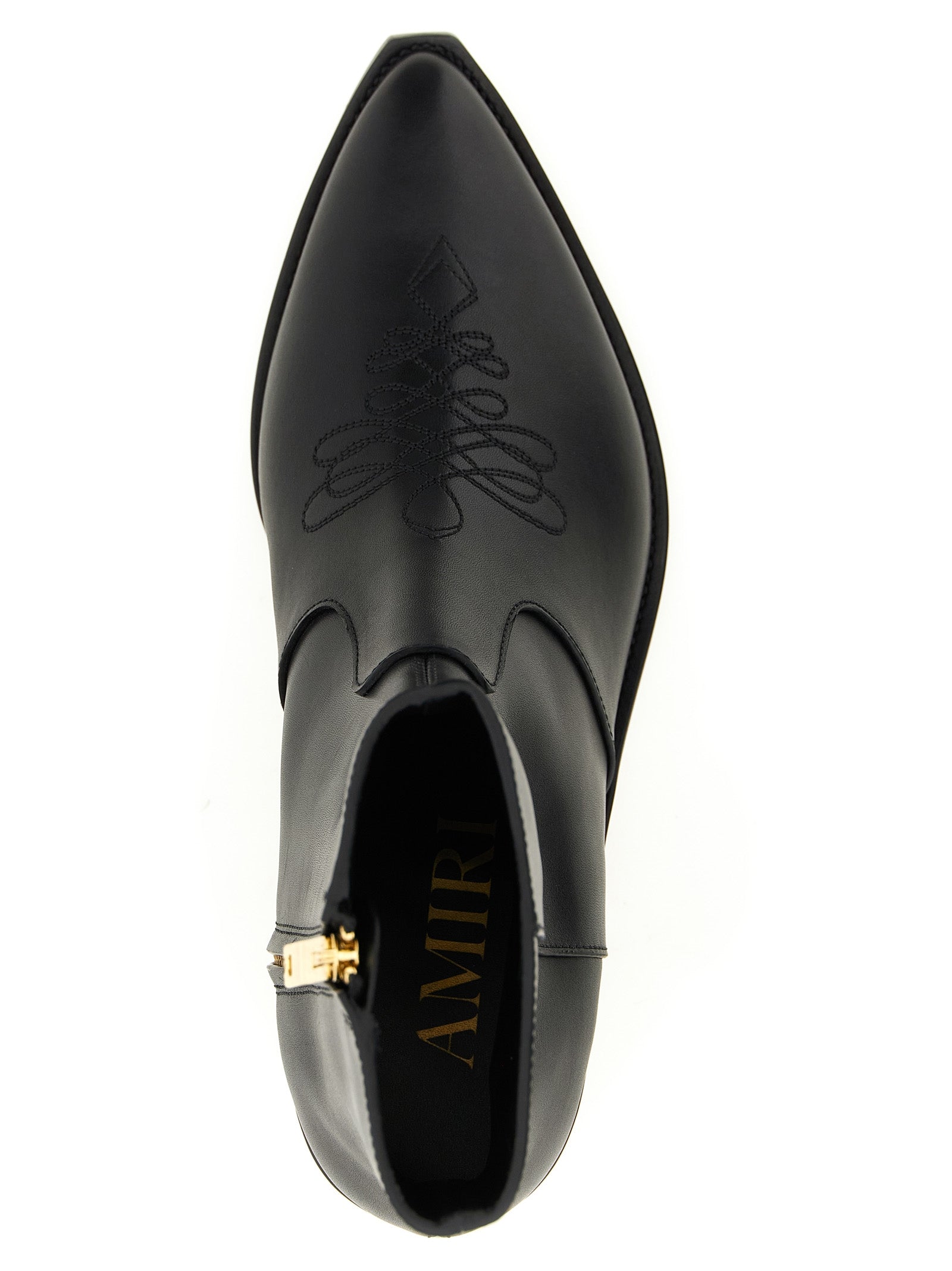 Amiri Black Calfskin Ankle Boots