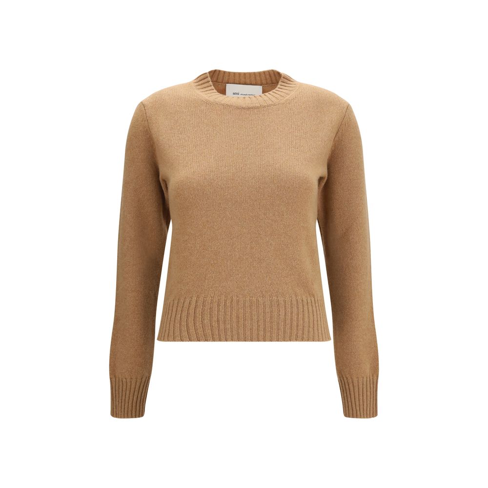 Ami Paris Brown Wool Oves Aries Sweatshirt - Timeless Luxury