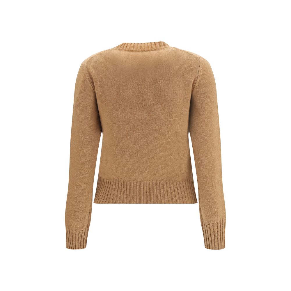 Ami Paris Brown Wool Oves Aries Sweatshirt - Timeless Luxury