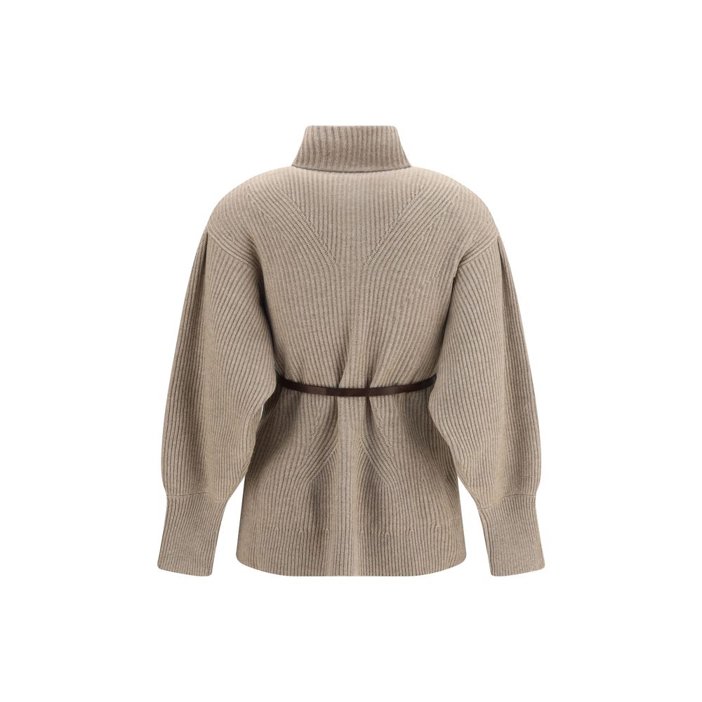 Brunello Cucinelli Beige Wool Cardigan – Timeless Luxury Redefined
