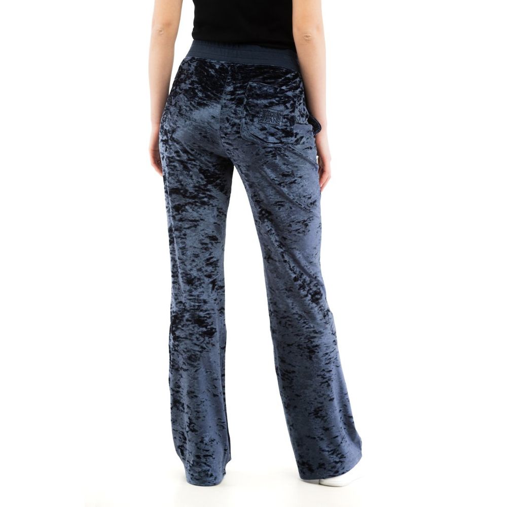 Moschino Blue Polyester Casual Pants - Luxe Relaxed Elegance