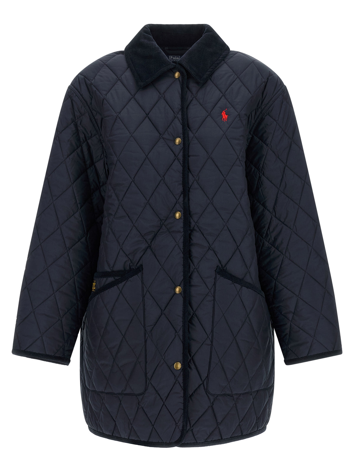 Polo Ralph Lauren Blue Polyester Full-Length Jacket - Timeless Elegance