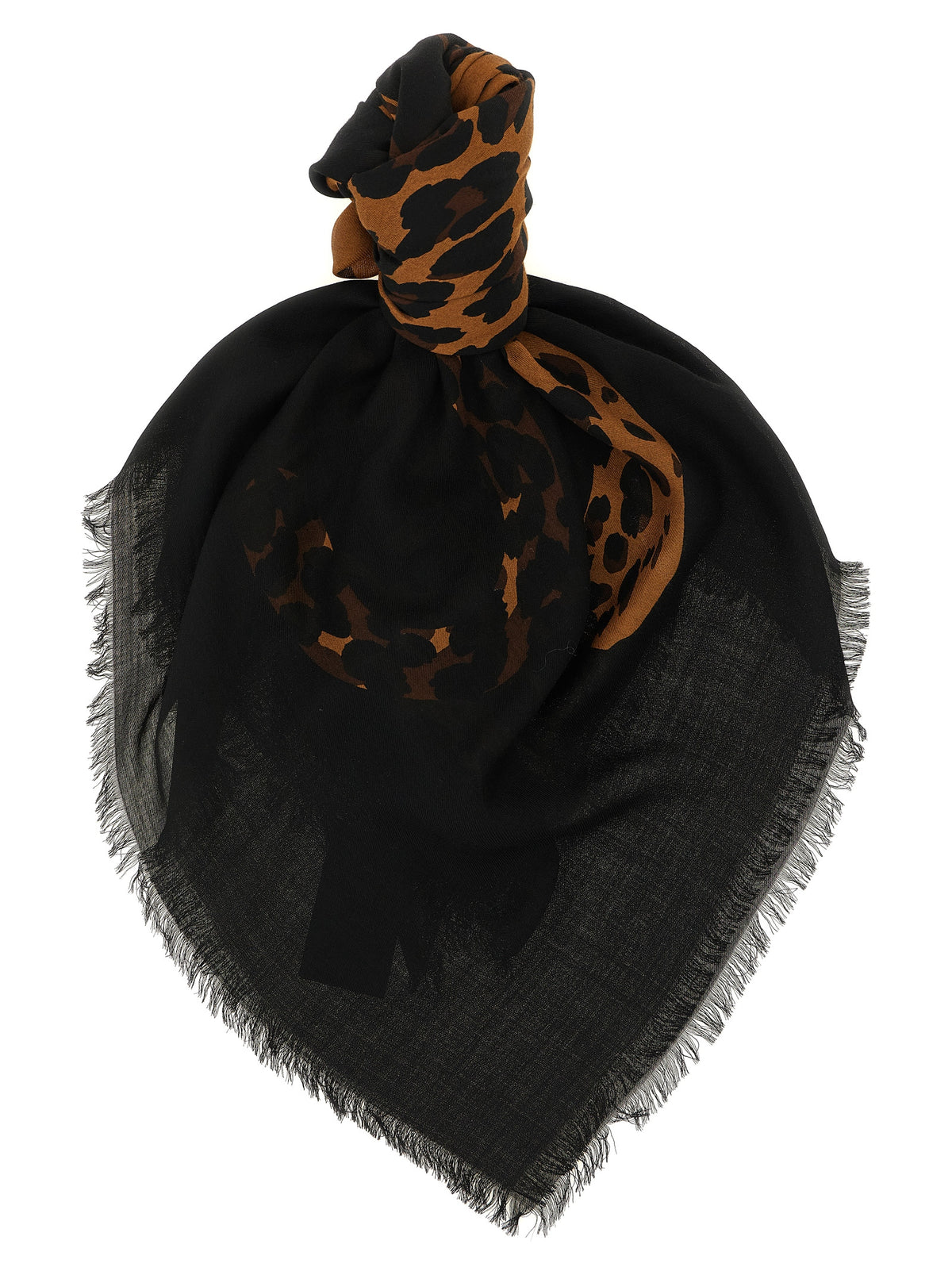 Saint Laurent Black Wool Foulard
