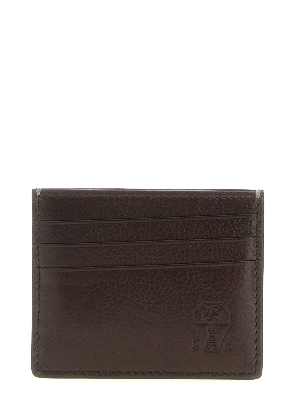Brunello Cucinelli Brown Calfskin Cardholder - Timeless Elegance
