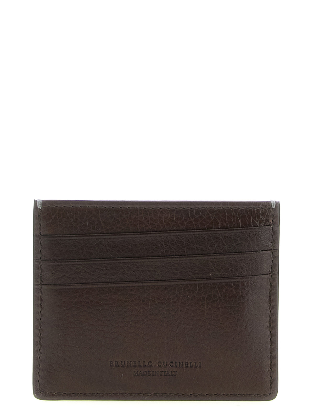Brunello Cucinelli Brown Calfskin Cardholder - Timeless Elegance