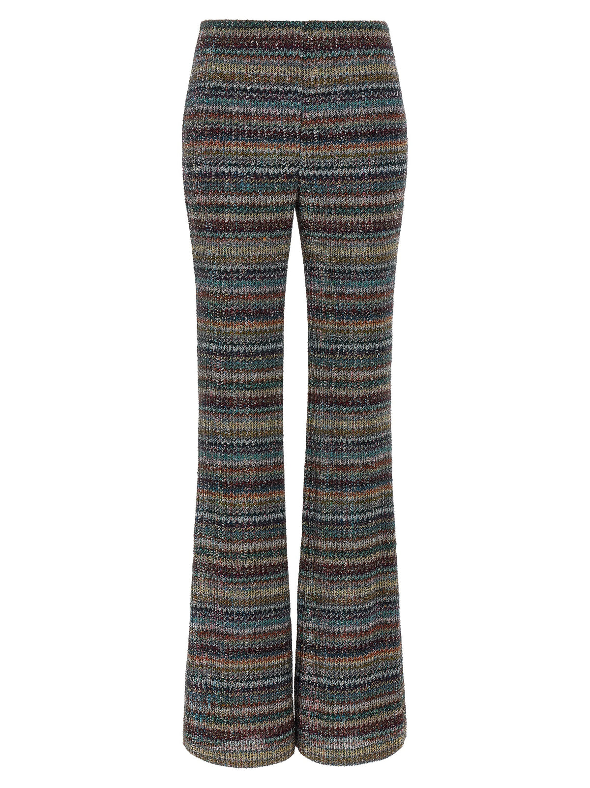 Missoni Multicolor Viscose Flared Pants - Exquisite Italian Luxury