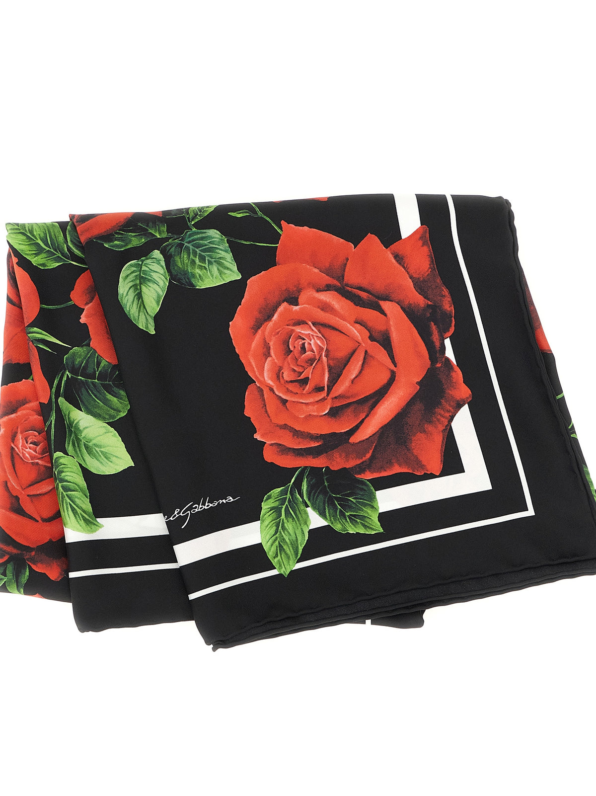 Dolce & Gabbana Black Silk Foulard - Exquisite Italian Luxury