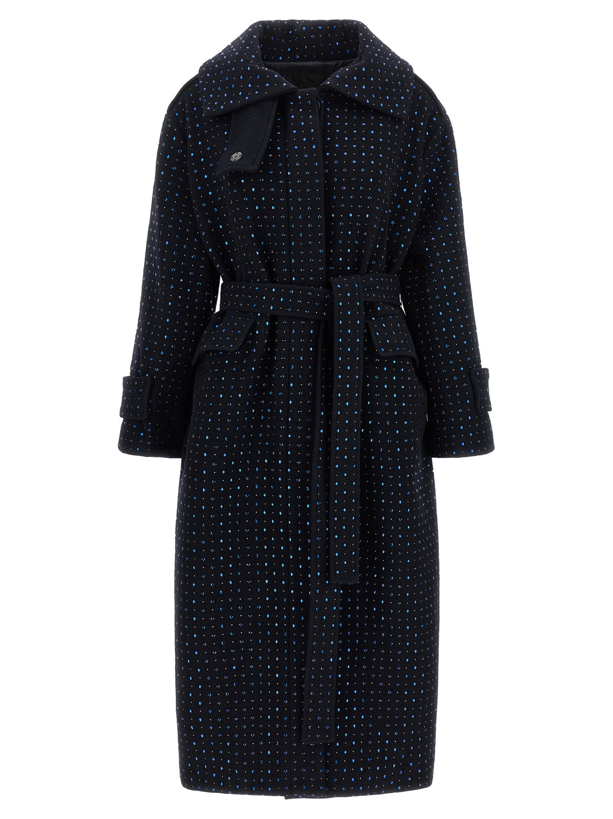 PINKO Blue Wool Coat - Timeless Luxury for Discerning Elegance