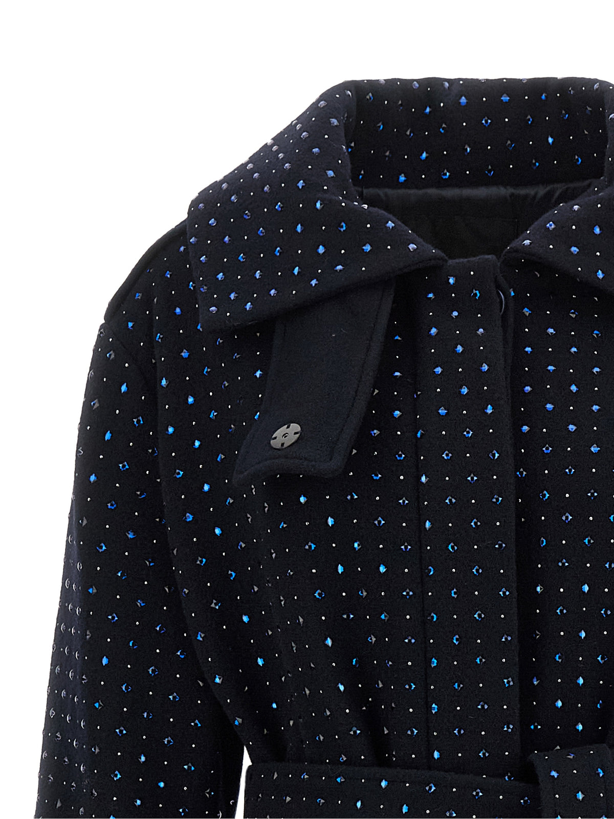 PINKO Blue Wool Coat - Timeless Luxury for Discerning Elegance