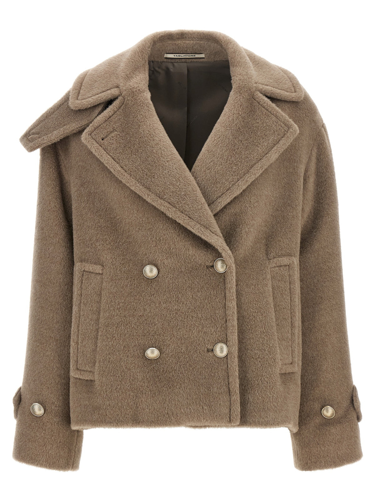 Tagliatore Beige Wool Coat - Timeless Elegance in Luxury Fashion