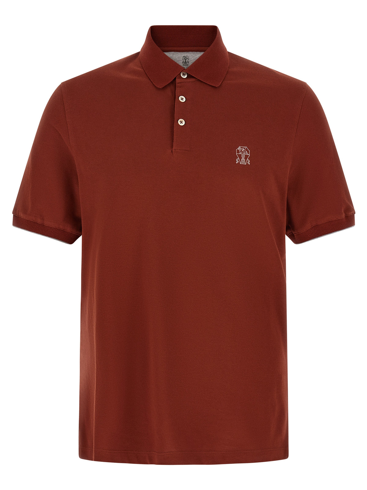 Elevate your wardrobe with the Brunello Cucinelli Red Cotton Polo Shirt, a masterpiece of Italian craftsmanship that embodies refined luxury and effortless elegance.