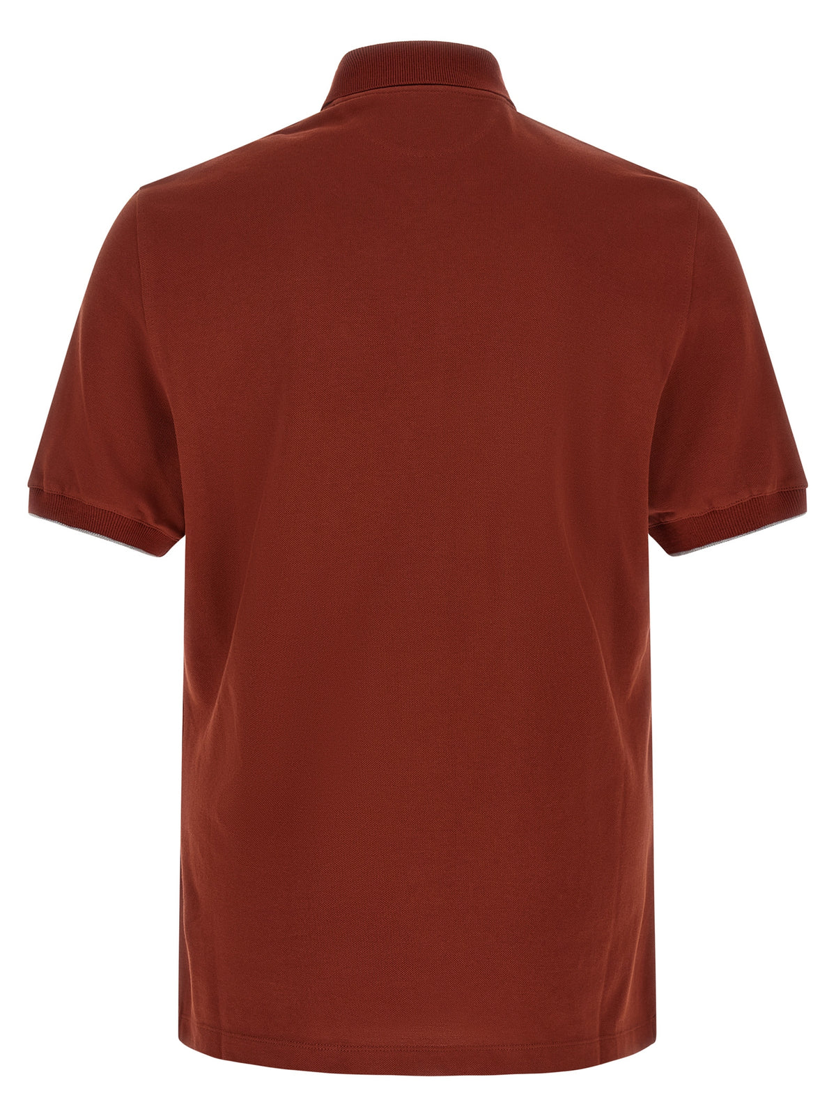 Elevate your wardrobe with the Brunello Cucinelli Red Cotton Polo Shirt, a masterpiece of Italian craftsmanship that embodies refined luxury and timeless elegance.