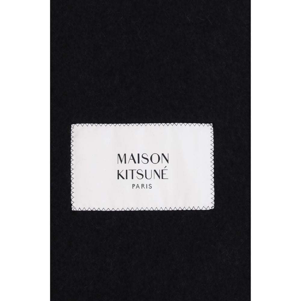 Maison Kitsuné Black Polyamide Scarf - Luxurious Alpaca Elegance