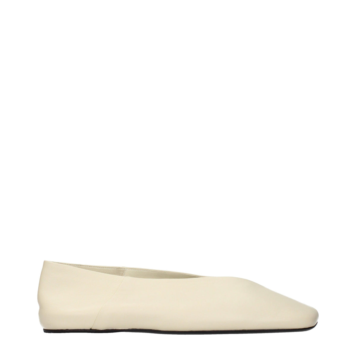 Jil Sander Beige Leather Ballet Flats - Timeless Luxury Elegance