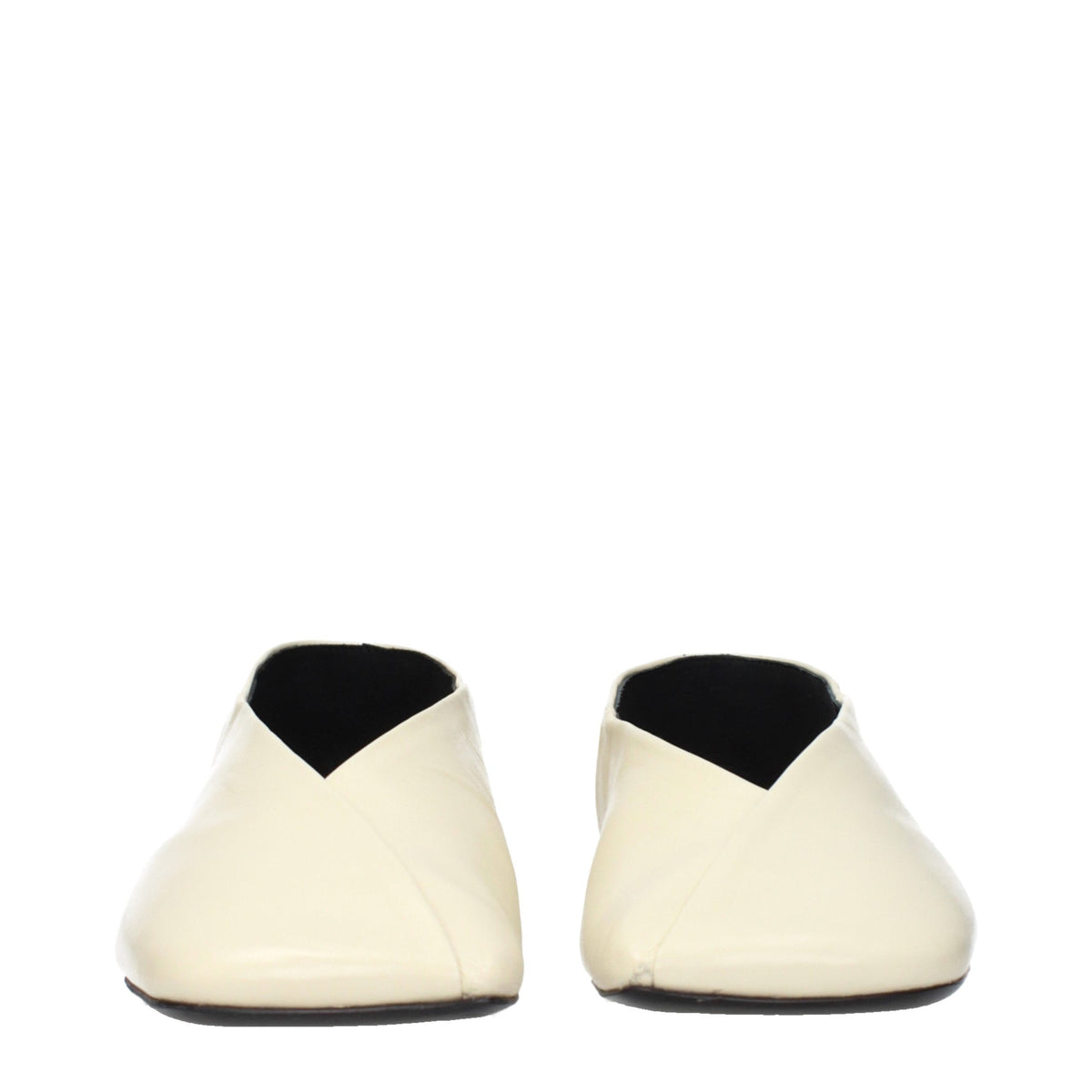 Jil Sander Beige Leather Ballet Flats - Timeless Luxury Footwear